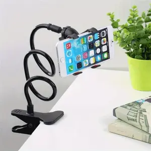 Mobile Phone Holder Universal Smartphone Clamp 60cm Claw Clip Flexible Rod Articulate Support Bracket 360° Adjustable Lazy Stand Gooseneck Phone Holder Cell Phone Holder