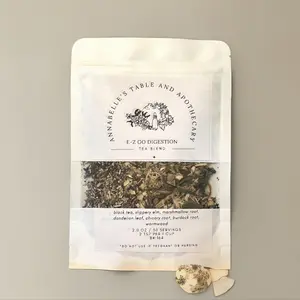E-Z Go Digestive Support Tea Blend - 2 OZ / 50 SERVINGS per 1 CUP - Black Tea, Slippery elm, Marshmallow Root, Dandelion Leaf & Wormwood - Beverage