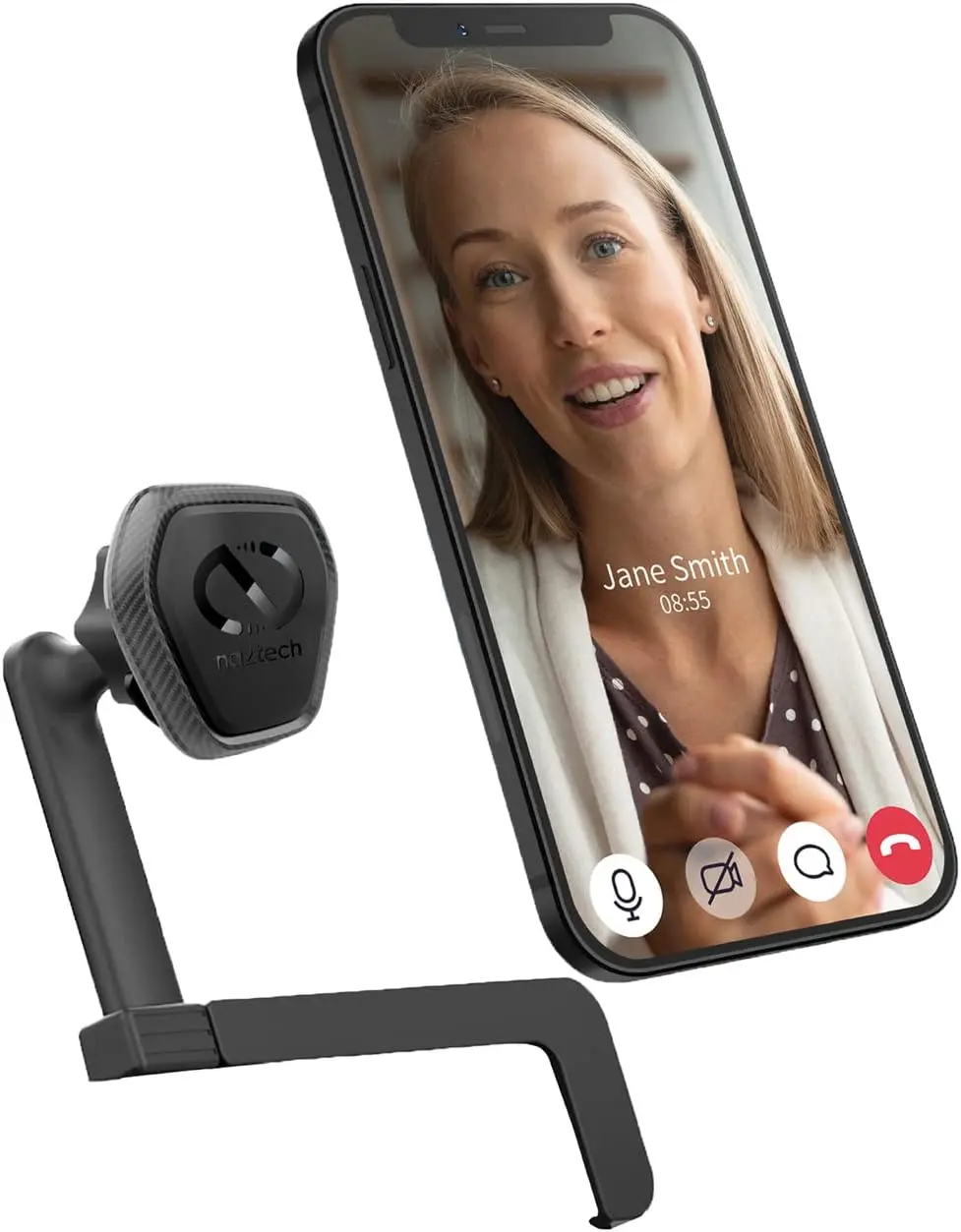 Naztech MagBuddy Elite Laptop Phone Mount - Magnetic Magsafe Mount, Laptop Accessories for Men and Women, Portable Computer Monitor Phone Holder Hands-Free Eye Level Attachment for iPhone and Android