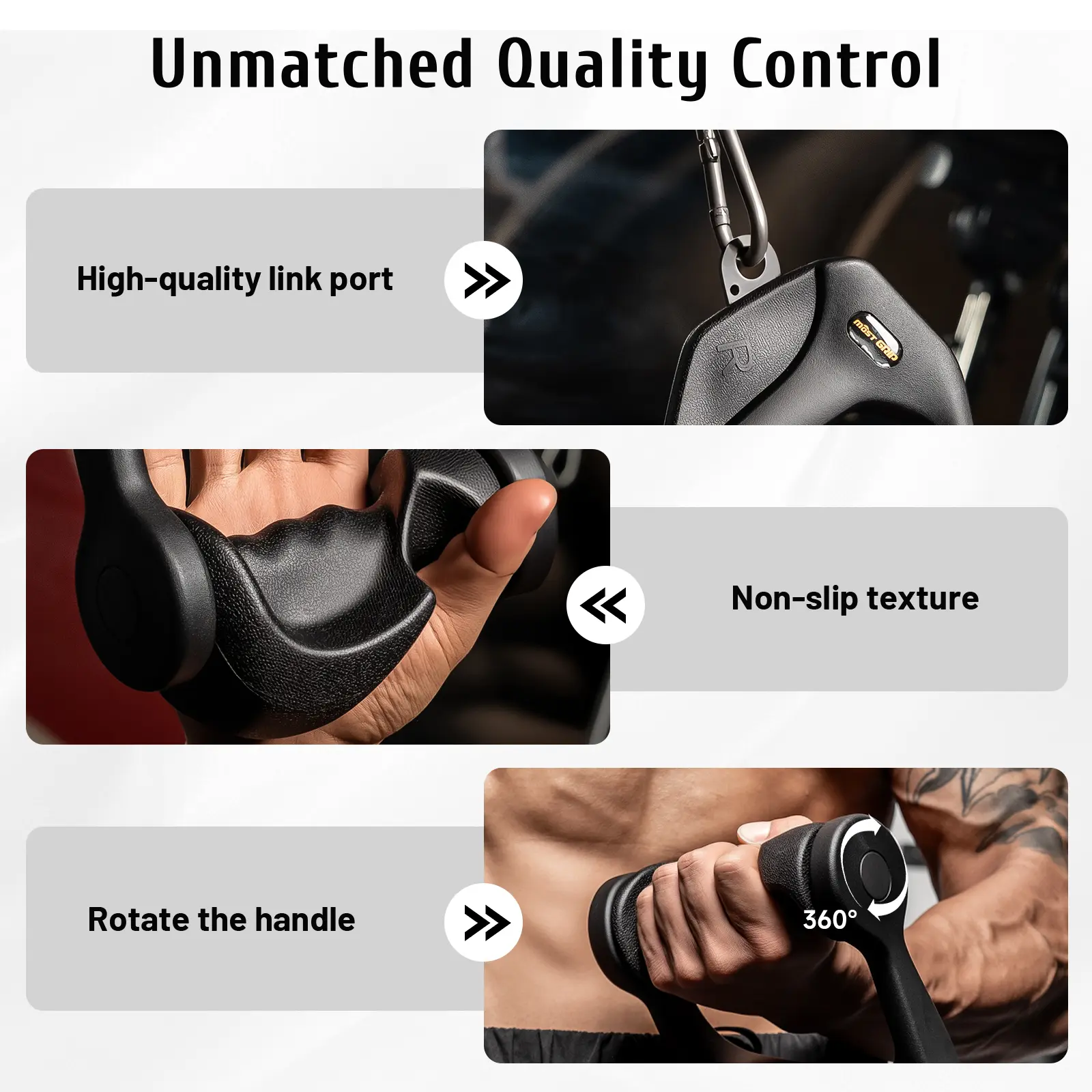 MOST GRIP Cable Machine Handles – Ergonomic D Handle Attachment