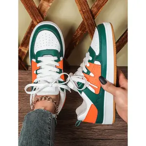 Women's New Fashion Casual Walking Shoes, Comfortable Lightweight Tennis Sneakers for Daily Life, Vacation, Fitness, Commuting, Lifestyle Colorblock Sneakers