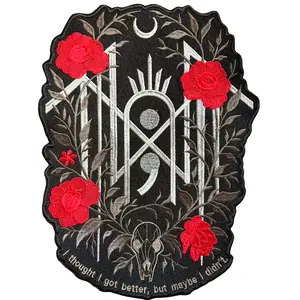 survivor lyric inspired back patch- monochromatic