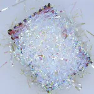 100g Multicolor Silk Gift Box Packaging, Wedding Candy Box Decorative Filler, Plastic Lafite Grass, Perfect for Celebrations