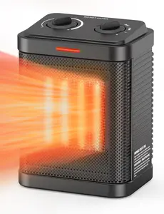 Faryuan Space Heater Portable Electric Ceramic 1500W with Thermostat 2S Fast Heating Overheating & Tip-Over Protection for Indoor Office Home Use