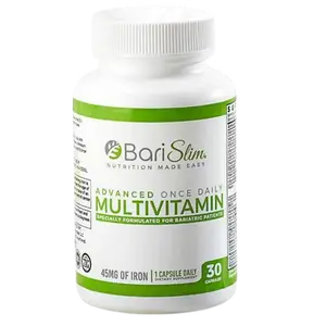 BariSlim Advanced Once Daily Bariatric Multivitamin Capsule - 45 mg of Iron - Bariatric Vitamin | 30 Day Supply
