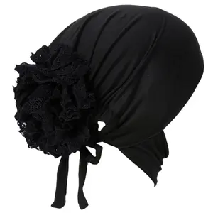 Stretchy Floral Muslim Bonnet/Turban Head Wrap Hijab Hat Accessory