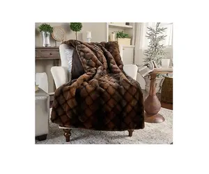 Hotel du Cobb Quilted Faux Fur Throw by Dennis Basso