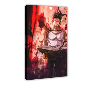 Anime Black Clover Yami Sukehiro VI Canvas Poster Wall Art for Home Bedroom Office Dorm Room Decor