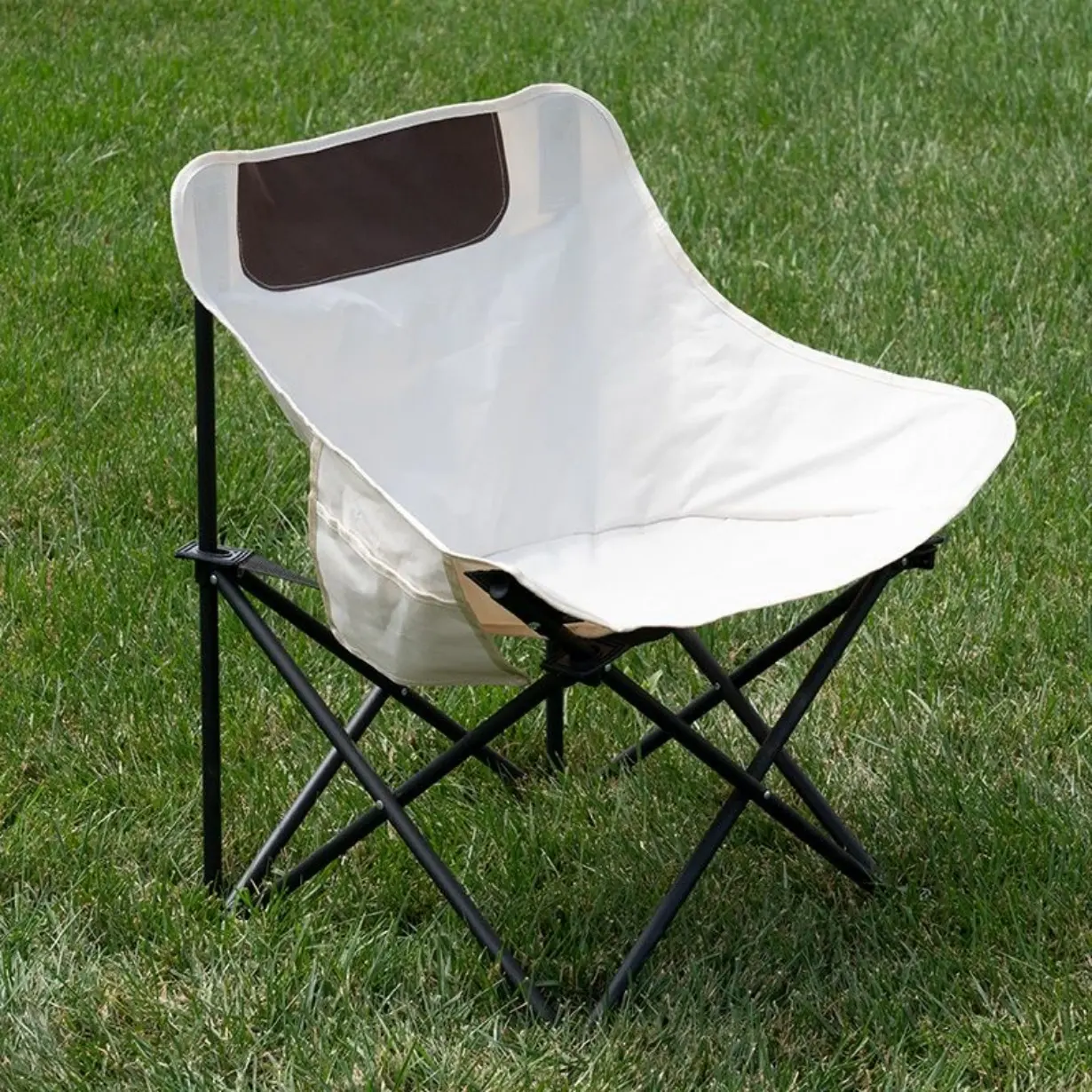 Portable Lightweight Folding Beach Chair, Premium Outdoor Backpacking Lawn Chair with Ergonomic Design, Steel Pipe, 600D Oxford Cloth, 250lbs Load Capacity for Camping, Garden Work, Beach Chair Foldable