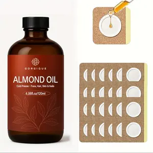 Almond Oil Set 120ml + 24 Patches | Full Body & Hair Moisturizing, Massage for All
