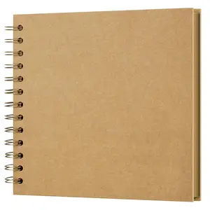 7x7 inch DIY Scrapbook Album, Surprise Photo Album, Anniversary Book, Travel Journal, Meaningful Notebook, Brown Paper Scrapbook for Wedding Guest Books and Anniversaries, Family DIY Scrapbook - Craft Paper DIY, Christmas Gift, Scrapbooking