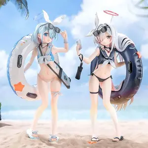 Blue Archive Arona Prana Blue Noah Bunny Girl Cute Handmade Statue Model Toy Box Gift, Collectible Figure, Anime Fan Favorite