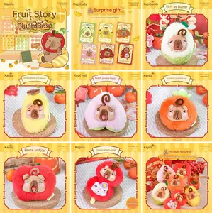 Capybara Fruit Story Plush Keychain Collectible Card Blind Box
