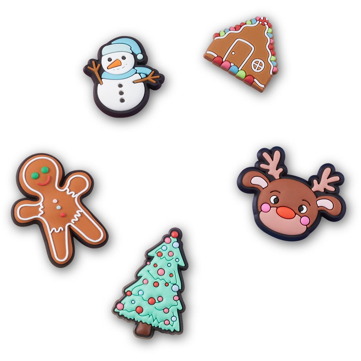 Crocs Jibbitz Cutie Christmas Holiday Shoe Charms 5-Pack