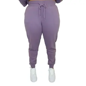Let's Chill Fleece Joggers - Dusty Purple