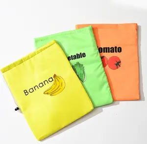 Reusable Vegetable Storage Bags with Foil Insulation Lining – Washable Drawstring Produce Keepers for Fridge & Pantry Organization – Fresh-Keeping Sacks for Bananas, Tomatoes, & Leafy Greens