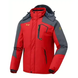 Men's Waterproof Snow Ski Jacket Warm Fleece Winter Coat Mountain Insulated Windbreaker Hooded Raincoat