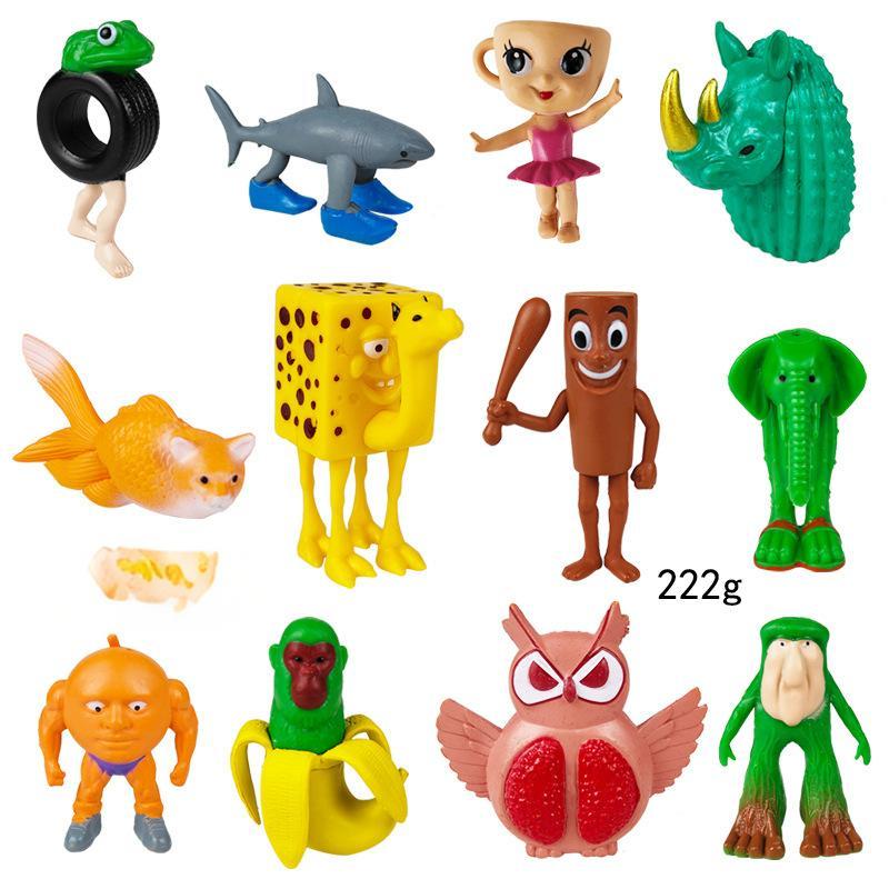 24-Piece Brainrot Animal Doll Set, Decorative Tongtongtung Toys for Desktop Decoration, Unique Gift Collection Item, Action Figure Set