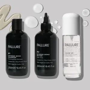 Gloss And Glow Set - Pallure Intense Bond Step 1 and 2 Clear Hair Gloss Treatment and Glow Up Oil Mist For Hair And Body - For Dry And Damaged Hair, Made For All Hair Types