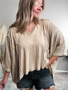 Dreamcatcher Dolman Top by POL, Latte
