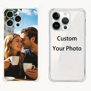 Custom Photo Phone Case – Please Send Image After Purchase. DIY Custom Four-Corner Drop-Proof Transparent Phone Case with Custom Photo, Suitable for iPhone 17 16 15 14 13 11 11 Pro Max Plus X Xs Max, TPU Material, Scratch-Resistant,