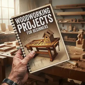 Beginner Woodworking Project Plans, Step-By-Step DIY Blueprints, Detailed Drawings & Templates, Create Practical & Aesthetic Wooden Crafts