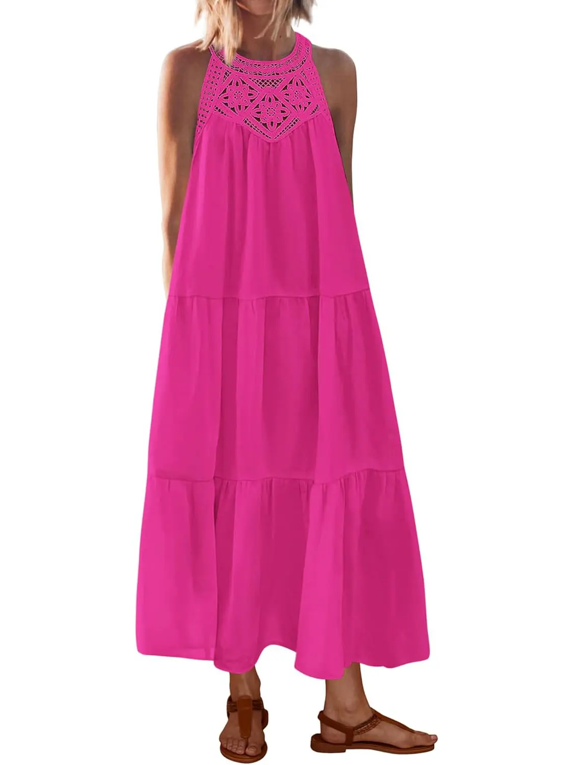 BTFBM Summer Halter Dresses for Women 2026 Casual Spring Hollow Out Sleeveless Boho Sundresses Beach Vacation Maxi Dress - TikTok Shop BTFBM Summer Halter Dresses for Women 2026 Casual Spring Hollow Out Sleeveless Boho Sundresses Beach Vacation Maxi Dress - TikTok Shop