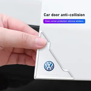 4Pcs Car Door Silicone Buffer Stickers Automotive Accessories Anticollision Anti Scratch For VW GTI Polo Golf Passat Tiguan Arteon Touareg CC Taigo Caddy Jetta T-ROC Beetle Sharan Touran Scirocco