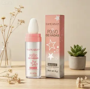 Highlighting Powder - Full Body Pearlescent Glitter for Face & Eyes with Sponge Tip, Suitable for Face Body, Arms, Collarbones & Legs