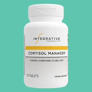 Integrative Therapeutics Cortisol Manager - Balance Cortisol & Support Relaxation for Restful Sleep* - Includes Ashwagandha & L-Theanine for Confidence with Less Stress* - 30 Tablets (15 Servings)