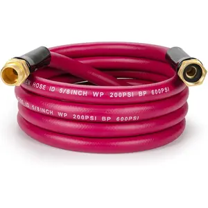Garden Hose 5/8 in x 10 ft, Heavy Duty Durable Anti Kink Flexible Garden Water Hose for Drinking Water Safe BPA Free, All-weather Lightweight Water Hose for Garden RV Camper Marine