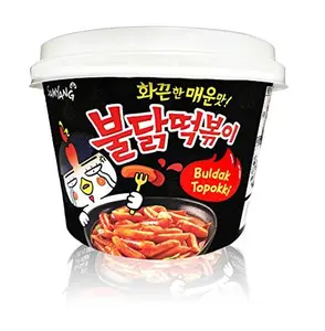 Buldak Tteokbokki Korean Rice Cake Instant Korean Snack Tteok Tteokbokki Rice Cake (spicy, 1)