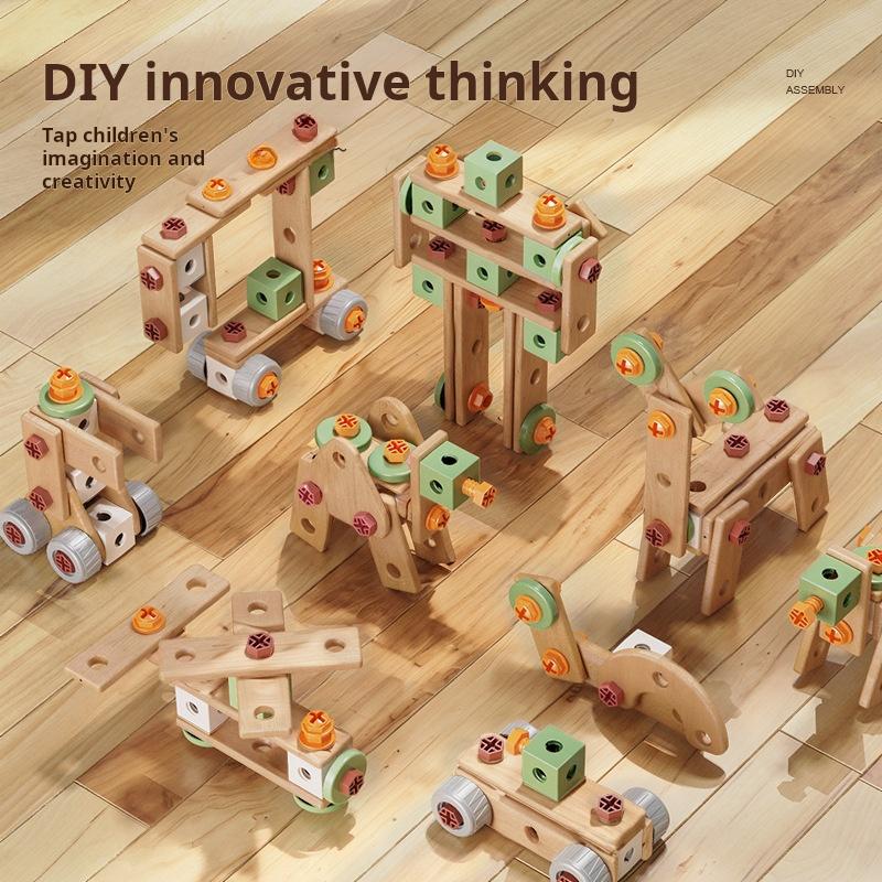 A box of 158PCS puzzle,assemble your toys, DIY assembled toy, children ...