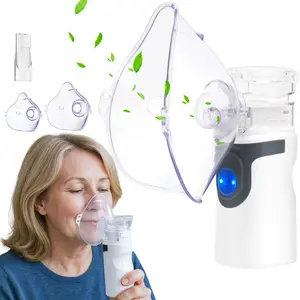 Portable Adult Handheld Nebulizer with Dual Speed Control, Nebulizer Machine- Rechargeable Powered, Adjustable Cup, Compact Design for COPD, Asthma, Bronchitis - -Grade Mesh Device for Home, Travel, Use, Respiratory Aid, Home Healthcare