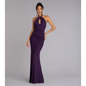 Elina Halter Cutout Mermaid Dress