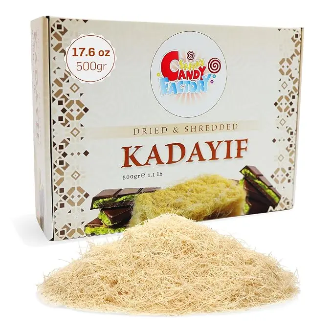 Kataifi Shredded Fillo Dough for Dubai Chocolate 500g (17.6 oz Single Pack), dubai chocolate jars