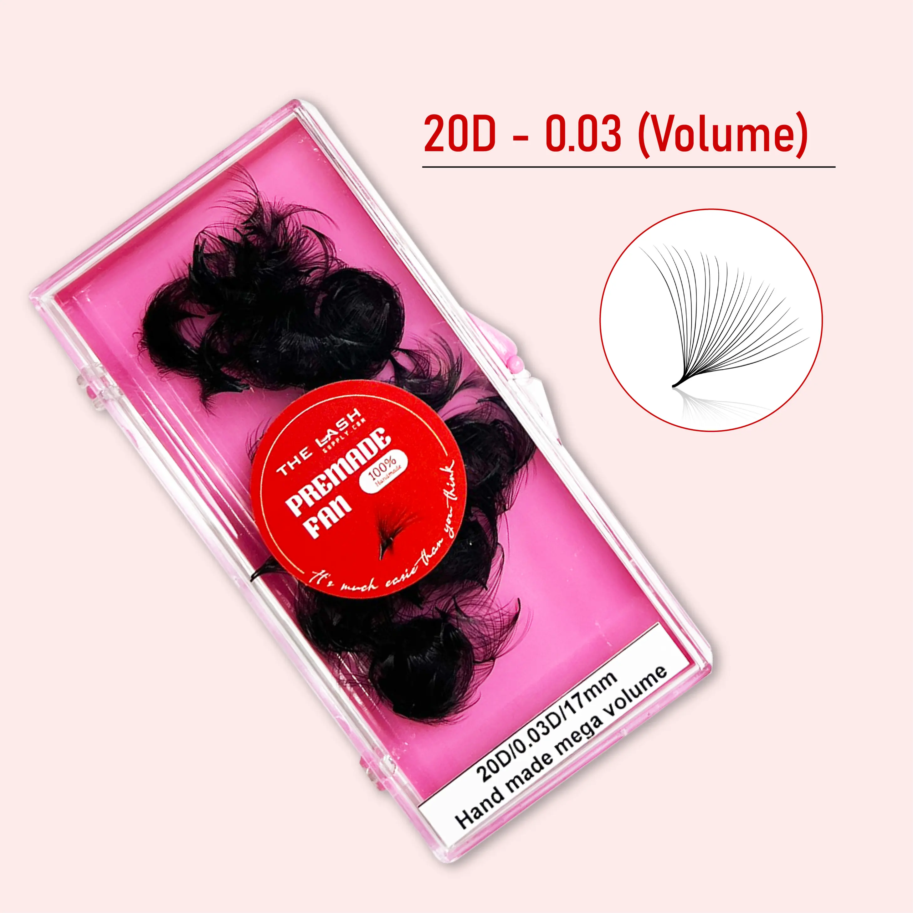 20D Mixed Premade Lash Fans, Lightweight Cosmetic Makeup Eyelash Extensions for Application