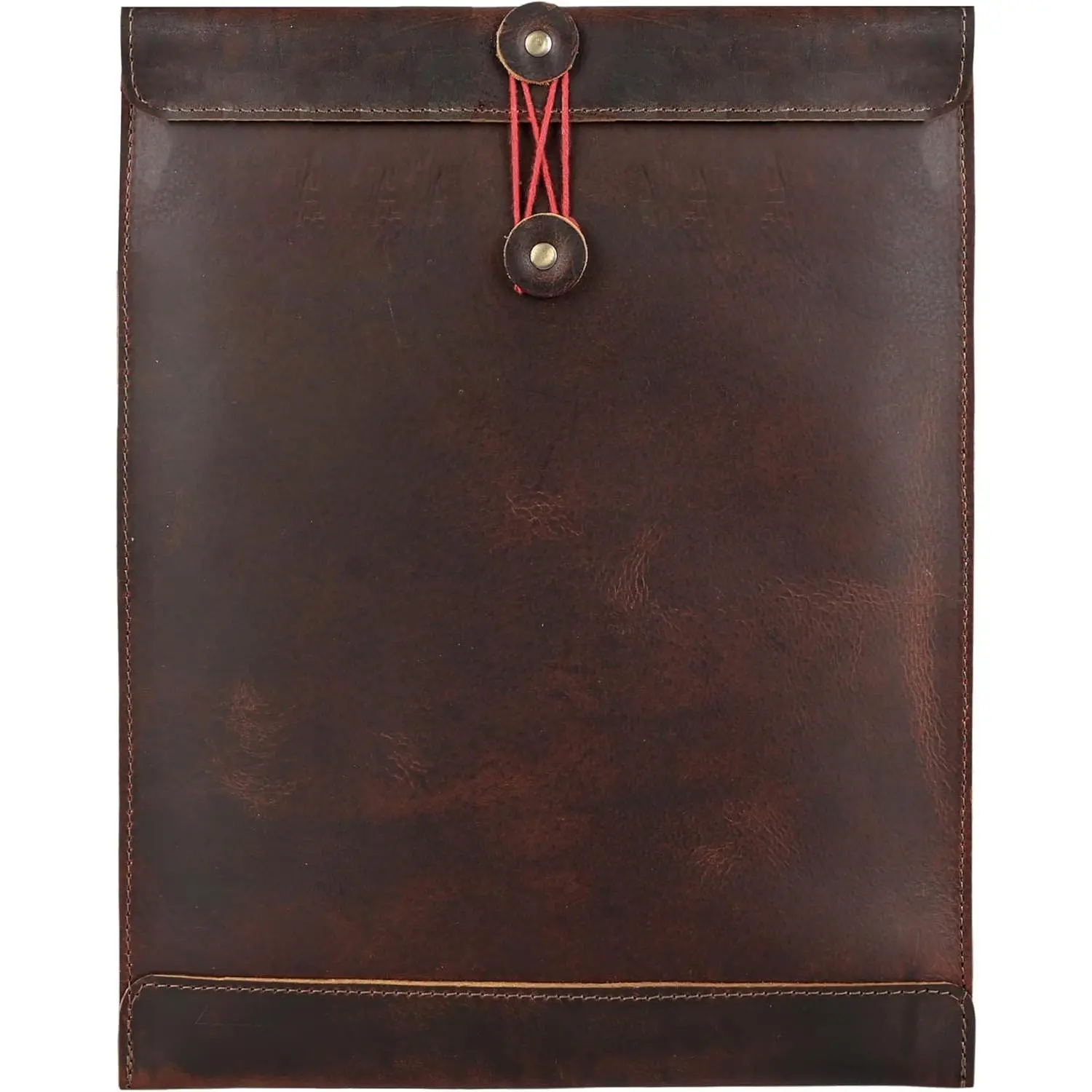 Leather Document Holder Mailing Envelope,Office & Work Resume  Portfolio Binder Folder-Interview/Legal Document Organizer  (12.5 inches) ( Brown)