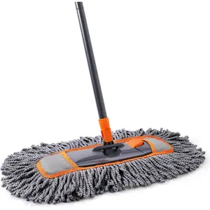 Microfiber Dust Mop for Hardwood Floor Cleaning, Dry and Wet Baseboard and Floor Duster, Household Cleaning Tool for Kitchen, Bathroom