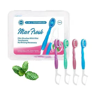Disposable Toothbrush Set, Portable Mini Toothbrush with Toothpaste Storage Box, Oral Care Toothbrush for Home & Travel, Toothbrush Kit