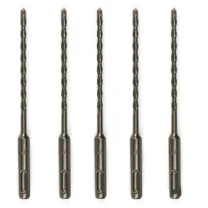 5 count, 3/16"x6", SDS Plus Hammer Drill Bits