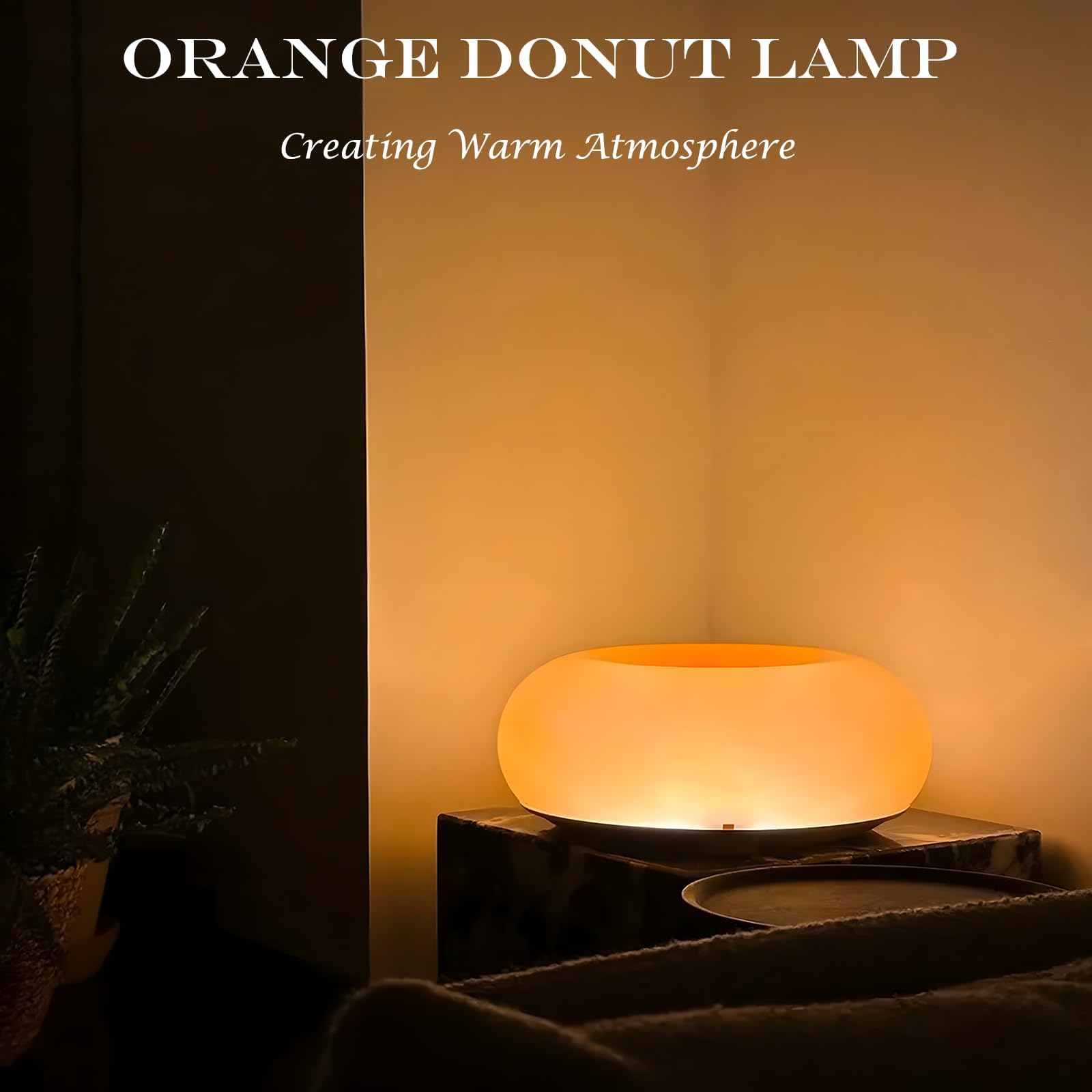 Modern Orange Donut Lamp, Plug-in Bedside Lamp & Wall Sconce, Mid-Century Modern Decor Wall Mount Light, Creative Orange Ambient Lighting for Living Room, Reading Room & Hallway multifunctional tool Modern Orange Donut Lamp, Plug-in Bedside Lamp & Wall Sconce, Mid-Century Modern Decor Wall Mount Light, Creative Orange Ambient Lighting for Living Room, Reading Room & Hallway multifunctional tool