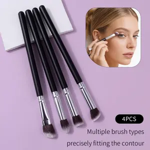 4PCS Professional Eye Makeup Tools: Eyeshadow Brush, Eyebrow Brush, Blending Brush, Detailing Brush - Adaptable to Eye Shape, Multi-functional Makeup Set Brush Makeup Brushes Set