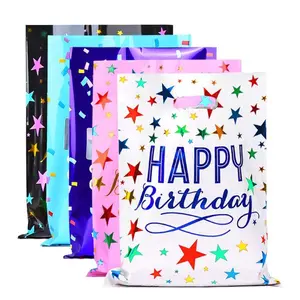 40-Pack Happy Birthday Party Favor Bags – 6.7×9.8 Inch Loot Bags for Kids Birthday Supplies, Goodie Bags Bulk, Valentine’s Day Gift