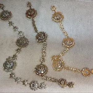 Kundan Mirror Paranda Hair Accessory for Indian Pakistani Hairstyles - Perfect for Special Occasions