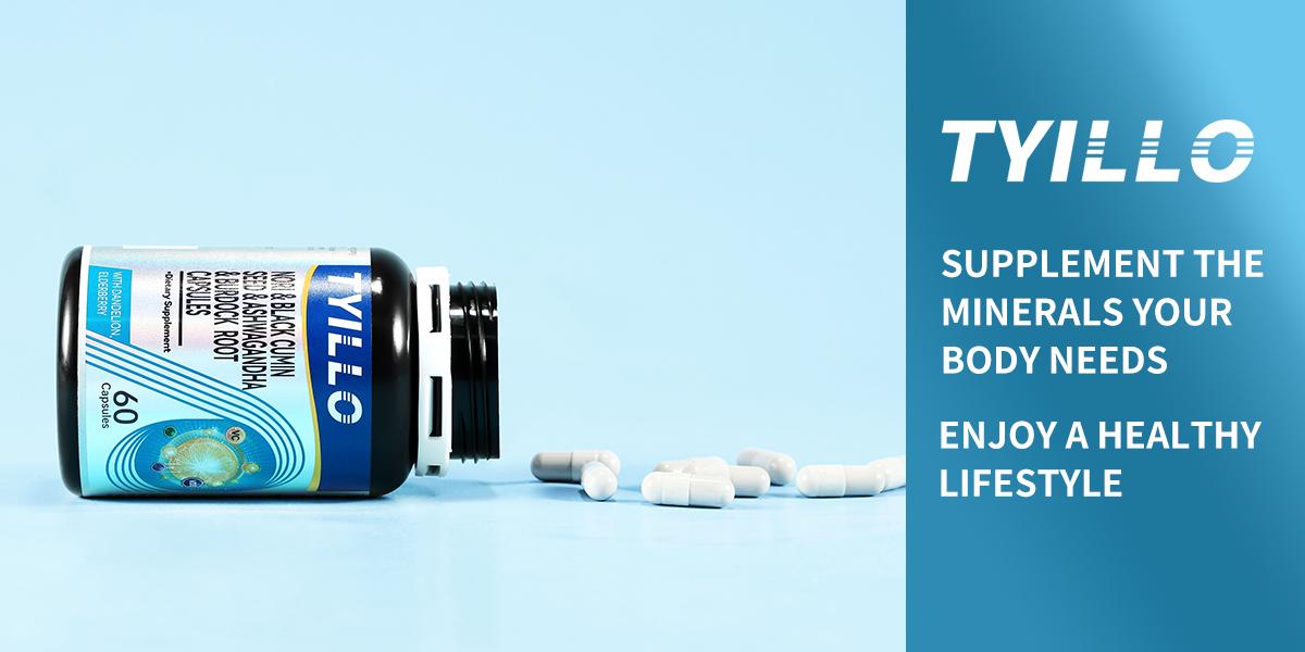 Tyillo Seamoss Black Seed Ashwagandha Burdock Root Capsules, 15-in-1 Multivitamin and Mineral Supplement, Boosts Male Energy, Enhances Immunity, Comprehensive Nutritional Supplement, Made in the USA, 60 Pills.