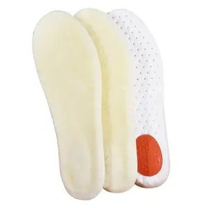 4D Winter Thick Warm Wool Shos Insoles for Men and Women, Winter Comfort Soft Inserts Memory Foam Insoles