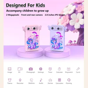 Kids Educational Phone Toy for Ages 3-8, 8GB Learning Toy Phone with Dual Camera, 20 Puzzle Games, Flashlight, Alarm, Timer & Bedtime Stories
