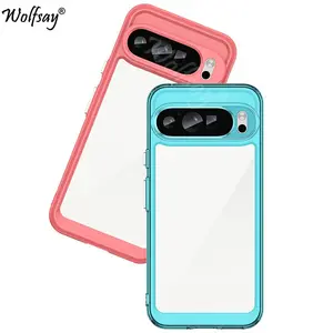 Transparent Phone Case For Google Pixel 9 Pro XL Case Silicone Colorful Back Cover Google Pixel 9 Case For Google Pixel 9 Pro XL