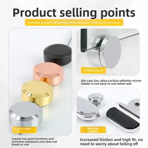 Glass Mirror Clamp Wall Mount Holder for Bathroom Mirror Hardware Accessories Secure Fixing Bracket